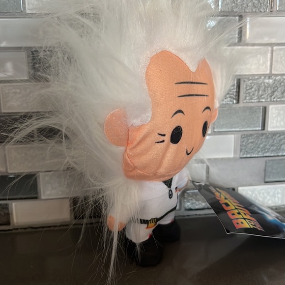 Back to the Future Doc Brown Chibi Plush Doll Figure 7" Universal Studios / NEW - Picture 4 of 13